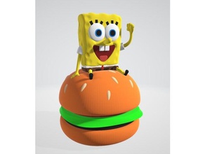 sponge bob figurine objoy toys games 28mm krabby sandwich spongebob 3d print model - Mito3D