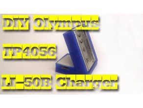 olympus li-50b, li-ion chargeur de batterie basé tp4056 l'électronique 3d print model - Mito3D
