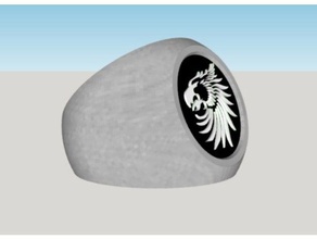 griffin anello con castone anelli 3d print model - Mito3D