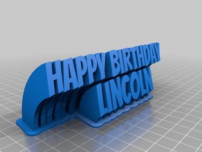 lincoln bday office customized 3d print model - Mito3D