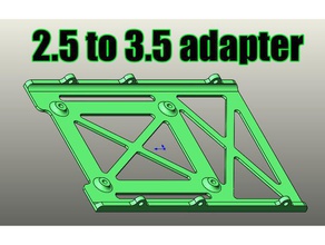 hddssd 25 35 adapter v1 computer adaptor bracket caddy hdd sata ssd 3d print model - Mito3D