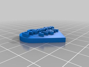 heart pendant 85 customized 3d print model - Mito3D