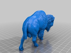 bison Tiere 3d-scan Spielzeug 3d print model - Mito3D