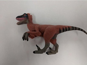 velociraptor dinossauro animais Digitalização em 3d penas brinquedo velocirapter 3d print model - Mito3D