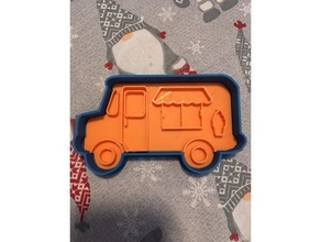 camion de crème glacée à l'emporte-pièce cuisine manger 3d coupeur biscuit 3d print model - Mito3D