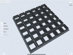 36 squares cutter 6x6 2cmx2cm kitchen dining cookie mini cokkie 3d print model - Mito3D