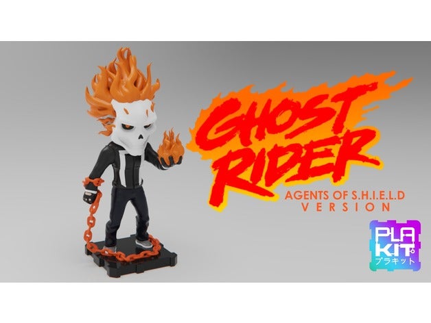 ghost rider agents du shield version les jouets jeux action figure des pièces de collection la bande dessinée figurine ghostrider marvel comics studios l'univers miniature films nsfw plakit plakitse purakito fabricant 3D print model - Mito3D