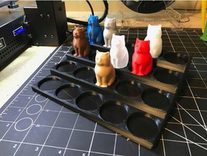 4x5 özelleştirilmiş lazer kedi boya şişe rafı benim sanat araçlar 3d print model - Mito3D