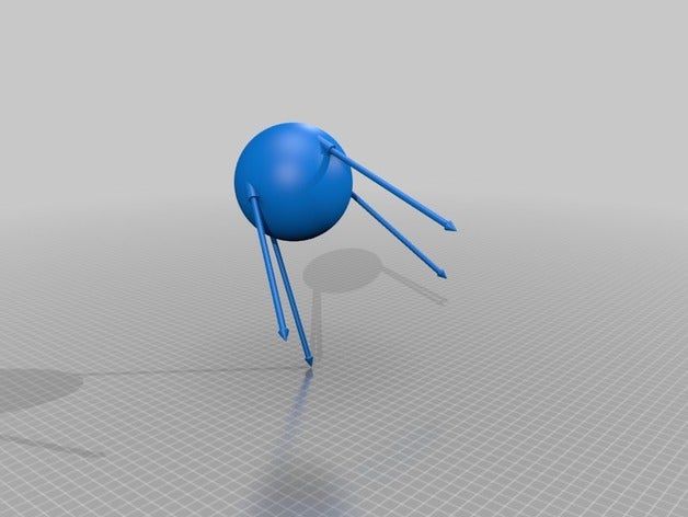 sputnik oyuncaklar oyunlar heykelcik uydu uzay 3D print model - Mito3D