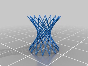 my customized hyperboloid mesh sculpture v2 continuous sculptures 3d print model - Mito3D