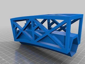 led puente segmento curvo rectangular decoración 3d print model - Mito3D