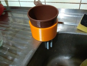 café double filtre d'échappement cuisine à manger machine tasse de thé 3d print model - Mito3D