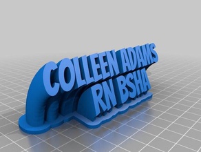 colleen adams rn bsha bureau de personnalisé 3d print model - Mito3D