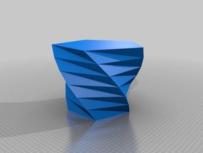 my customized twisted polygon vase2 containers 3d print model - Mito3D
