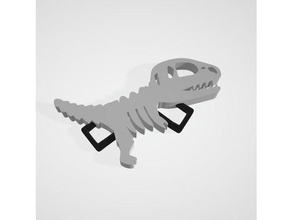 dinosaur bones pop lace bicolor compatible fashion cute dinosaurs lock shoe 3d print model - Mito3D