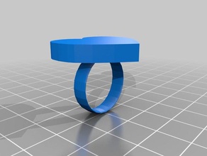 Herz-ring Ringe 3d print model - Mito3D