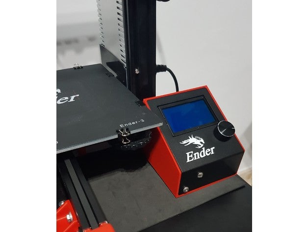 fermé le soutien lcd ender 3 d de l'imprimante accessoires cas creality pro mise à niveau pantalla 3D print model - Mito3D