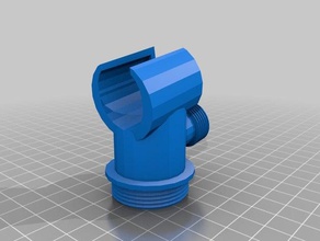 cabeza de ducha reemplazo soporte cuarto baño parte reparación 3d print model - Mito3D