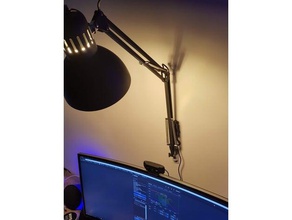 ikea terital lamp scissor arm wall mount household boom microphone tertial holder mechanism 3d print model - Mito3D