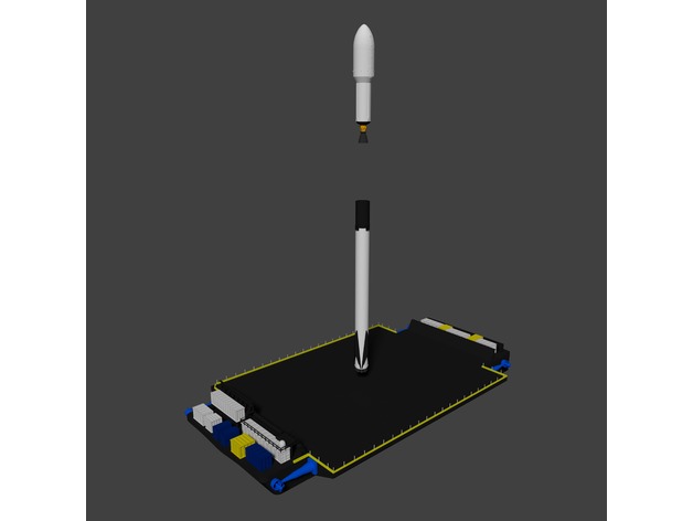 falcon 9 bloc 5 drone de navire 3d l'impression l'espace spacex 3D print model - Mito3D