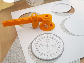 precisión círculo cortador mano herramientas de cartón los círculos espuma del arte foamcutter kreisschneider el cuero leathercraft minecraft papel perfecto 3d print model - Mito3D