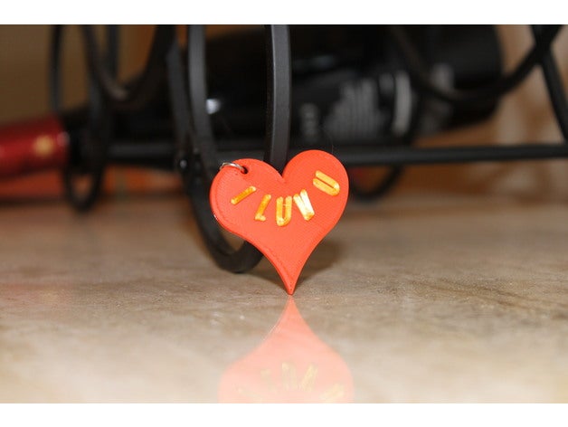 luv heart pendant fashion 3D print model - Mito3D