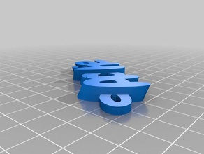 my customized iamburnys v2text name keyring archie keychains 3d print model - Mito3D