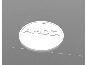 amd-logo Kunst Malerei Wand 3d print model - Mito3D