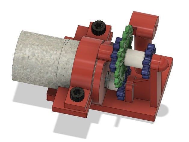 Marmor Ausübung Maschine Teil 3-motor-Elektrik mechanisch ist Spielzeug 3D print model - Mito3D