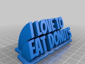 adoro comer donuts office personalizado 3d print model - Mito3D