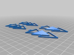 boucles doreilles triângulo brincos boucle doreille 3d print model - Mito3D