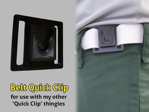 cinghia quick clip accessori da cintura titolare appendiabiti 3d print model - Mito3D