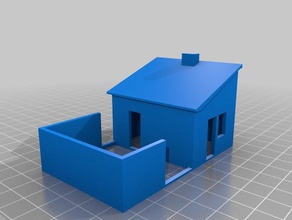 maisonnette binalar yapılar mimarlık ho ölçek 3d print model - Mito3D
