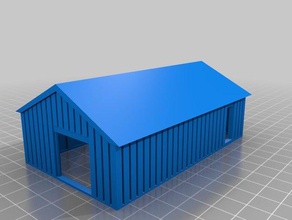 petit hangar binalar ve yapılar mimarlık ho ölçek n 3d print model - Mito3D