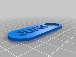 abs juan keychains customized 3d print model - Mito3D
