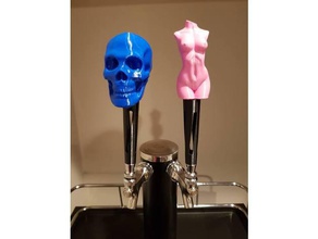 beer tap handle multiple tops household 3d print model - Mito3D
