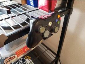 xbox 360 controller wire rackshelf holder remix video games 3d print model - Mito3D