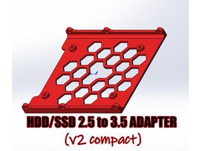 hddssd 25 35 adapter v2 compact computer hdd adaptor new pcb remix ssd spacer 3d print model - Mito3D