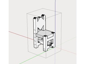 castle chair 3d printing little simple 3d print model - Mito3D