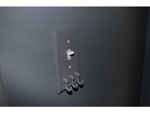 lightswitch cover hooks household 3D print model - Mito3D