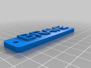 mi llavero personalizado valiente signos logotipos 3d print model - Mito3D