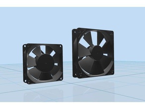 model - pc fans electronics 120mm fan 120x120 mm 80mm 80x80mm 3d print model - Mito3D