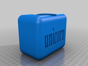 pencil holder unicorn label 3d printing 3d print model - Mito3D