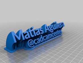matias aguilera de la oficina personalizado 3d print model - Mito3D