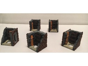 stackable tabletop sewer tunnel tiles toys games dnd dungeons dragons gaming miniature 28mm nsfw pathfinder rpg pipe 3d print model - Mito3D