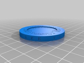 marine challenge coin 3d printing customized 3d print model - Mito3D