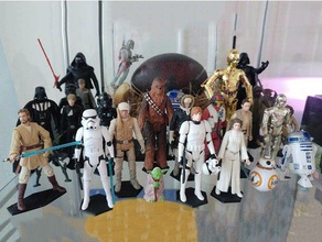 star wars figures simple stands toy game accessories action figure figurines miniatures toys 3d print model - Mito3D