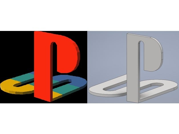 original playstation ps one logo signs logos 3D print model - Mito3D