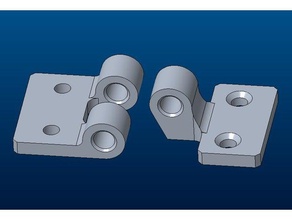 hinge 4mm offset parts 3d print model - Mito3D