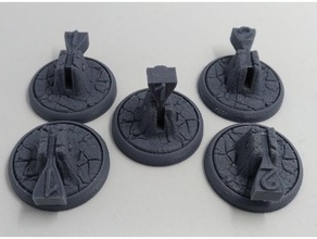 malifaux m3e turf-marker v2 Spiele tabletop gaming 3d print model - Mito3D